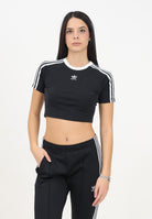 T-shirt a manica corta 3-Stripes nera da donna IU2532  ADIDAS ORIGINALS 