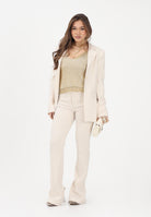 PATRIZIA PEPE Pantalone elegante panna da donna in crêpe 8P0781A6F5 W409 PATRIZIA PEPE 