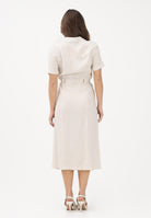 ONLY Abito midi beige da donna con cintura 15347210 MO ONLY 