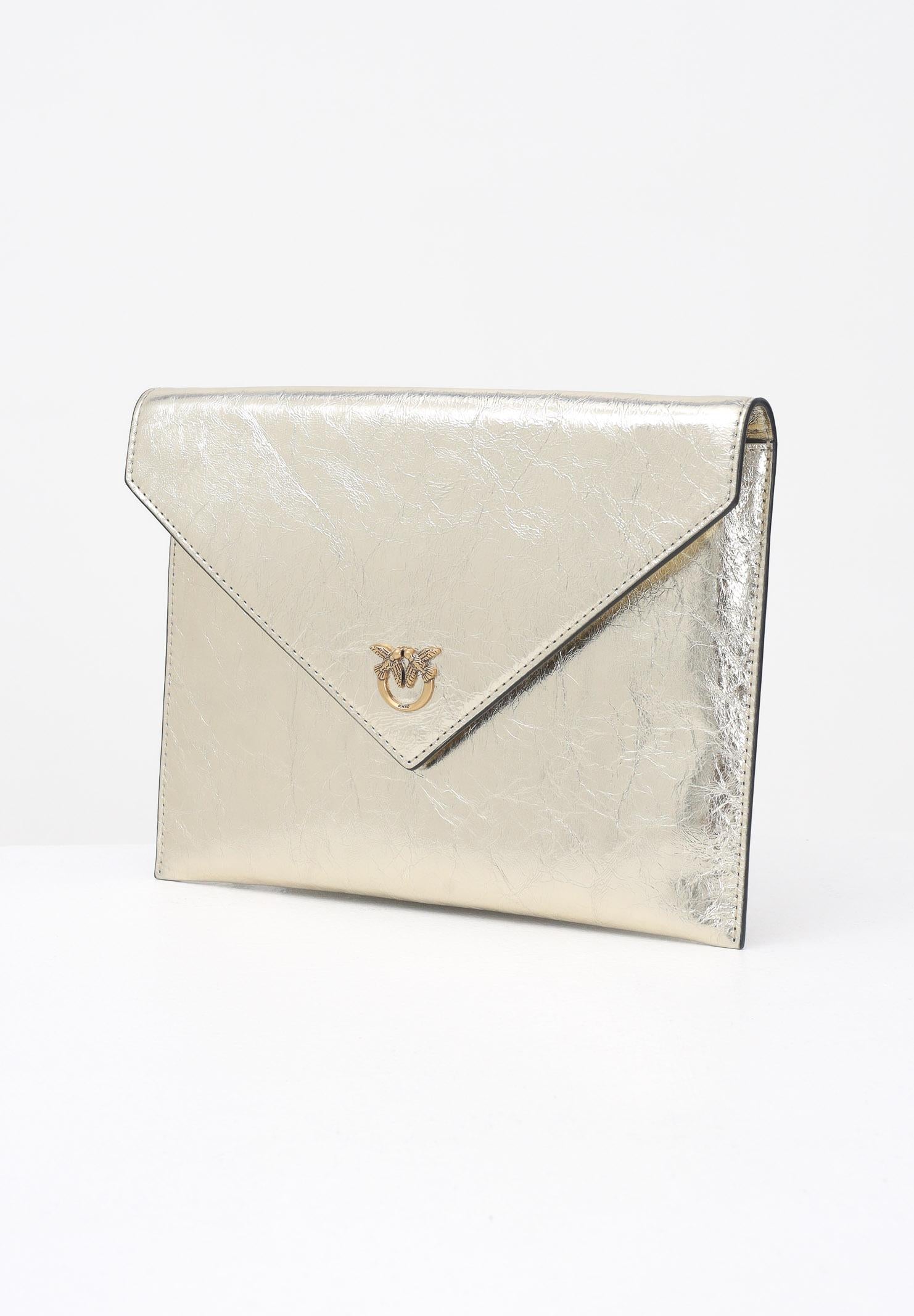 PINKO Pochette Flat Purse Handle oro da donna 104820A2OT ZZLQ PINKO 