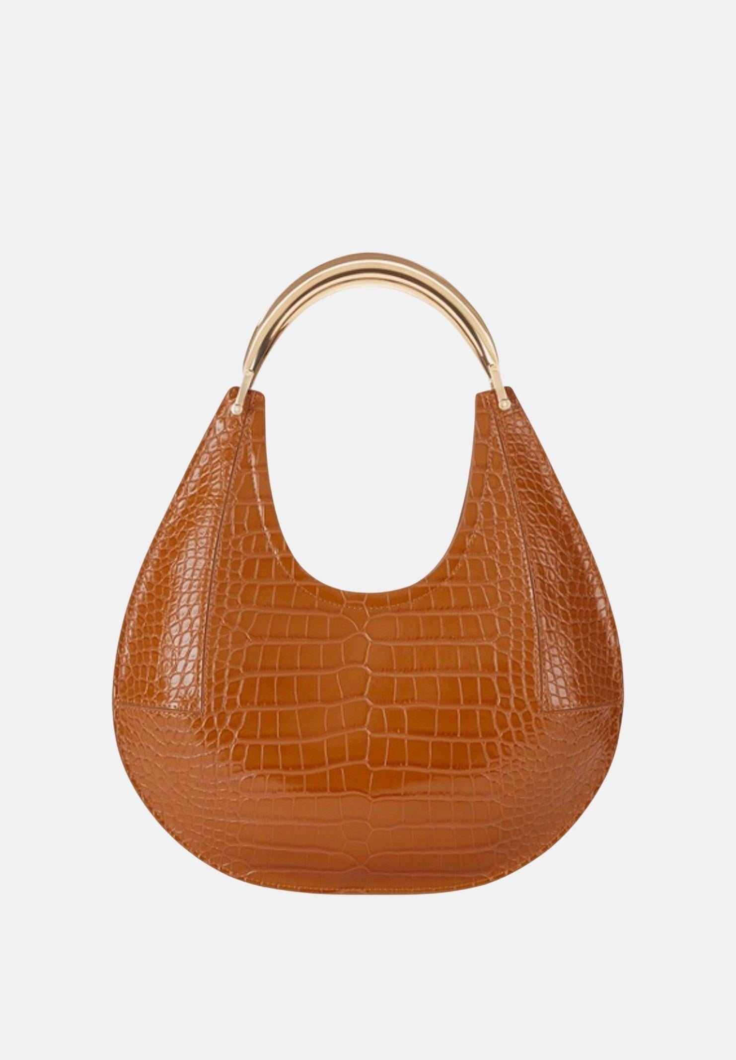 ELISABETTA FRANCHI Borsa a mano color cammello da donna con stampa cocco BS28A56E2 EC1 ELISABETTA FRANCHI 