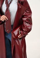 MAR DE MARGARITAS Cravatta bordeaux da donna con fantasia a micro pois MMACW00022 RS19 Mar de margaritas 