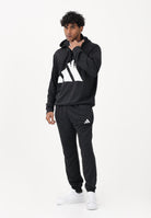 ADIDAS PERFORMANCE Tuta Big Logo French Terry nera da uomo JX5551 . ADIDAS PERFORMANCE 