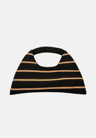 ME FUI Borsa a mano nera da donna con motivo a righe MA26-SW0110BK . ME FUI 