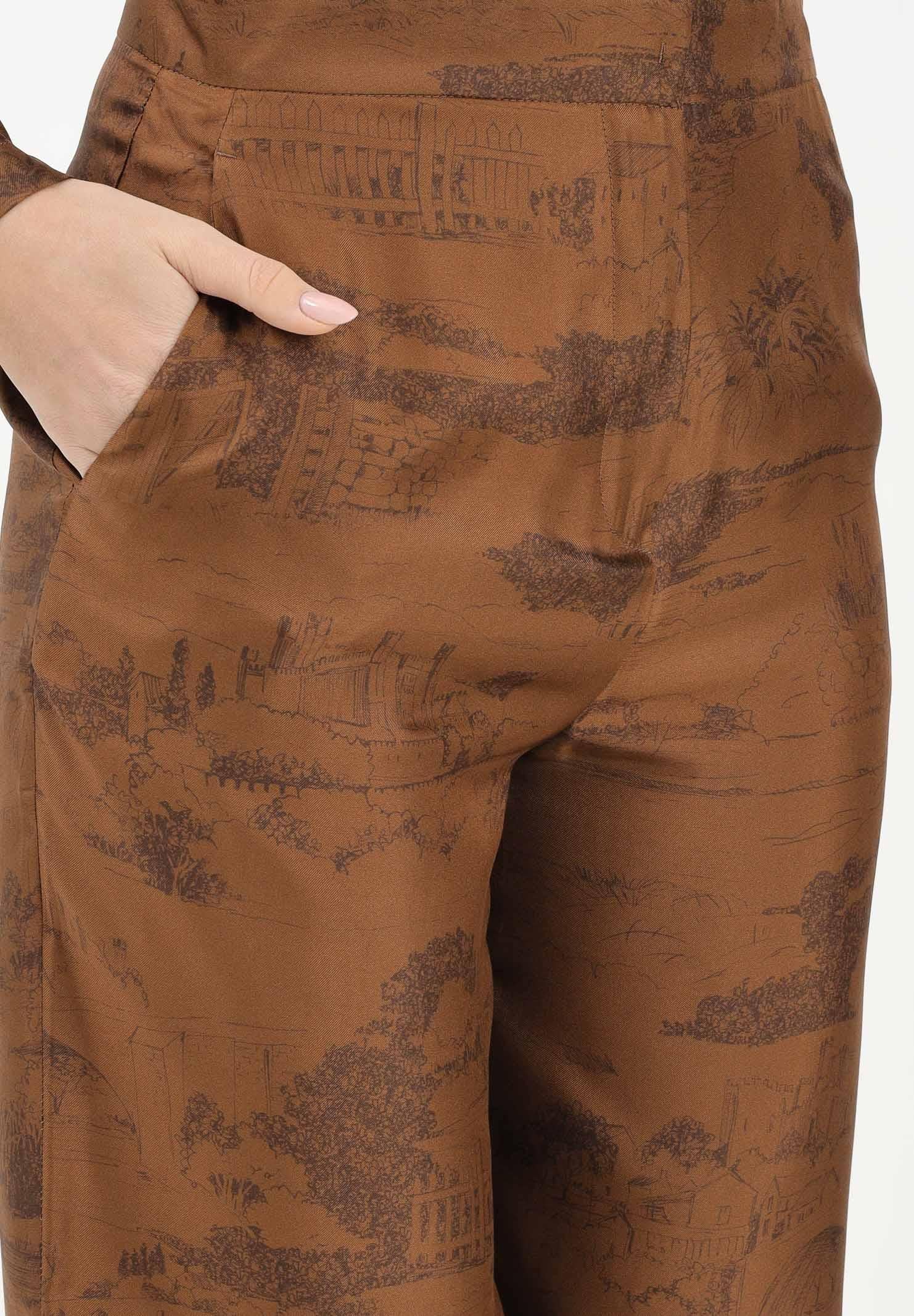 MAX MARA Pantalone ampio MSTVASAIO marrone da donna 2616131101600 004 MAXMARA 