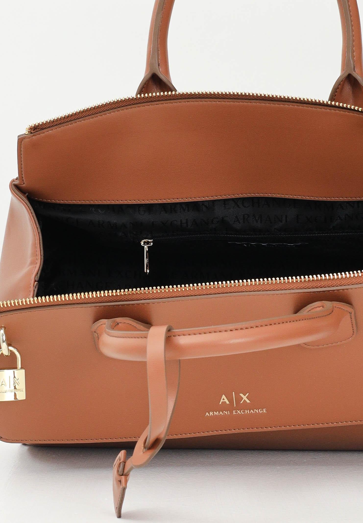 ARMANI EXCHANGE Shopper Boston color cammello donna