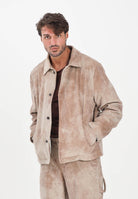 I'M BRIAN Giacca da uomo in velluto a coste color beige effetto tie-dye GIU3463 0025 I'M BRIAN 