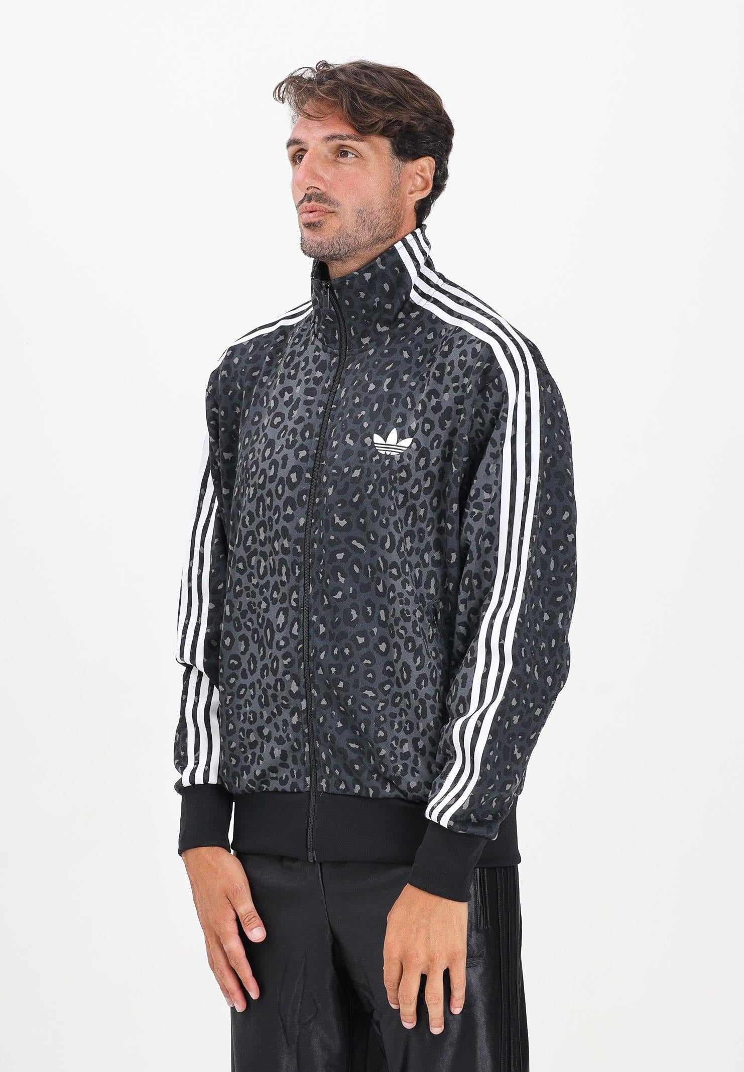 ADIDAS ORIGINALS Felpa con zip Firebird Loose Leo nera da uomo JV7579  ADIDAS ORIGINALS 