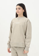 DSQUARED2 Felpa girocollo beige per donna, ragazzi e bambini con stampa logo DQ2739D0094 DQ717 DSQUARED2 