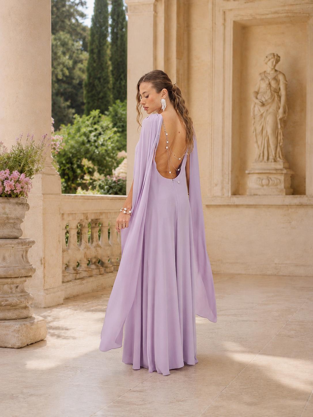ALMA SANCHEZ Abito lungo Attia color lavanda da donna AS26074G LA ALMA SANCHEZ 