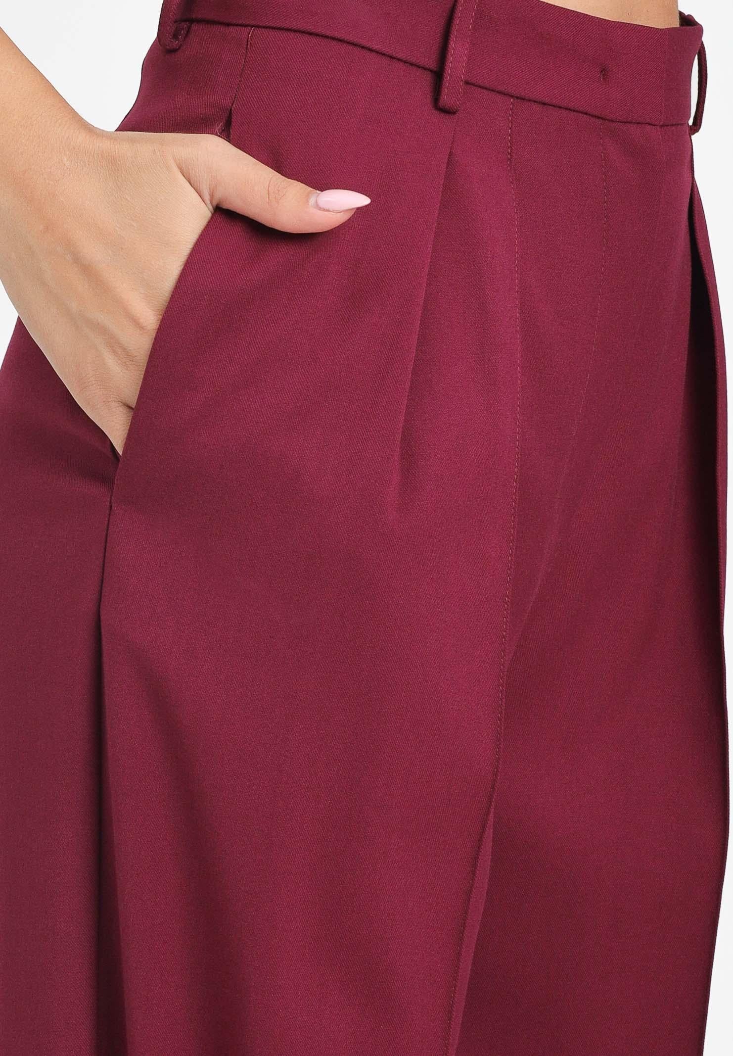SIMONA CORSELLINI Pantalone elegante bordeaux da donna A25CPPA01202-C00201 V0741 SIMONA CORSELLINI 