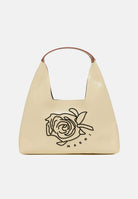 MARNI Borsa a mano Diamond beige e cuoio da donna con motivo floreale ricamato M01837M00TK 0M105 MARNI 