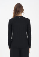 ARMANI EXCHANGE Maglionciono girocollo nero da donna con logo all-over XW001317AF16619 FC101 ARMANI EXCHANGE 