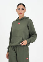 DIESEL Felpa con cappuccio verde militare per donna, ragazzi e bambini rifinita da patch D J025020GEAD K513 DIESEL 