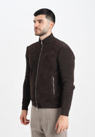 BOMBOOGIE Giubbotto in pelle e maglia Komb marrone da uomo JMKOMBGMK5 163 BOMBOOGIE 