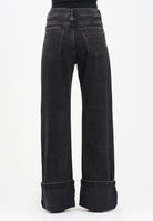 PINKO Jeans wide-leg in denim nero da donna 105541A2RR PJ4 PINKO 