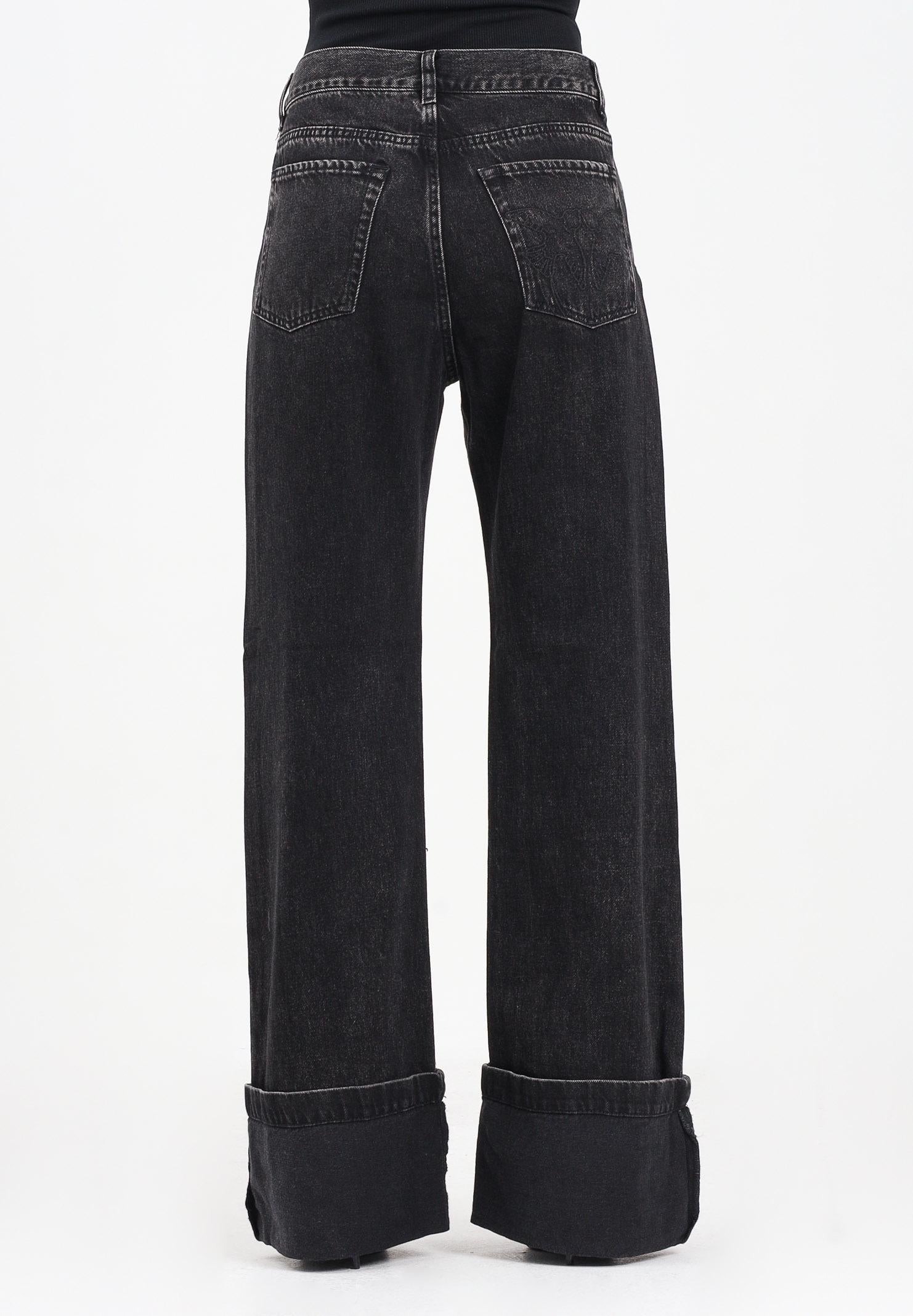 PINKO Jeans wide-leg in denim nero da donna 105541A2RR PJ4 PINKO 
