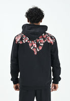 MARCELO BURLON COUNTY OF MILAN Felpa con cappuccio nera da uomo caratterizzata da stampa serpente F5CAMAHS034 110 MARCELO BURLON COUNTY OF MILAN 