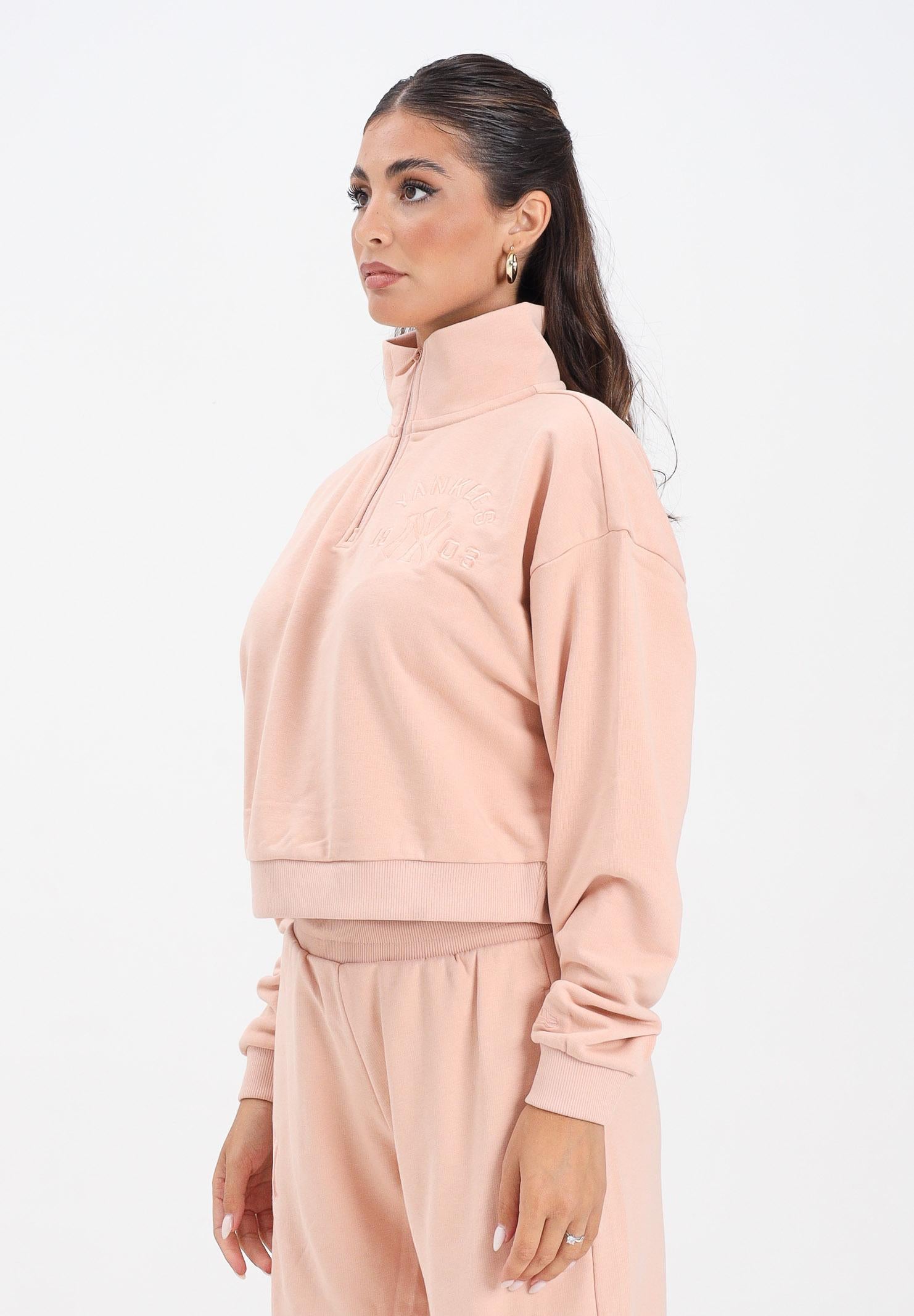 NEW ERA Felpa mezza zip New York Yankees MLB Tonal rosa da donna 60684430 . NEW ERA 