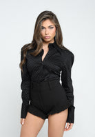 SANTAS Camicia a manica lunga CRèME BRULèE nera da donna PV2506 NERO SANTAS 