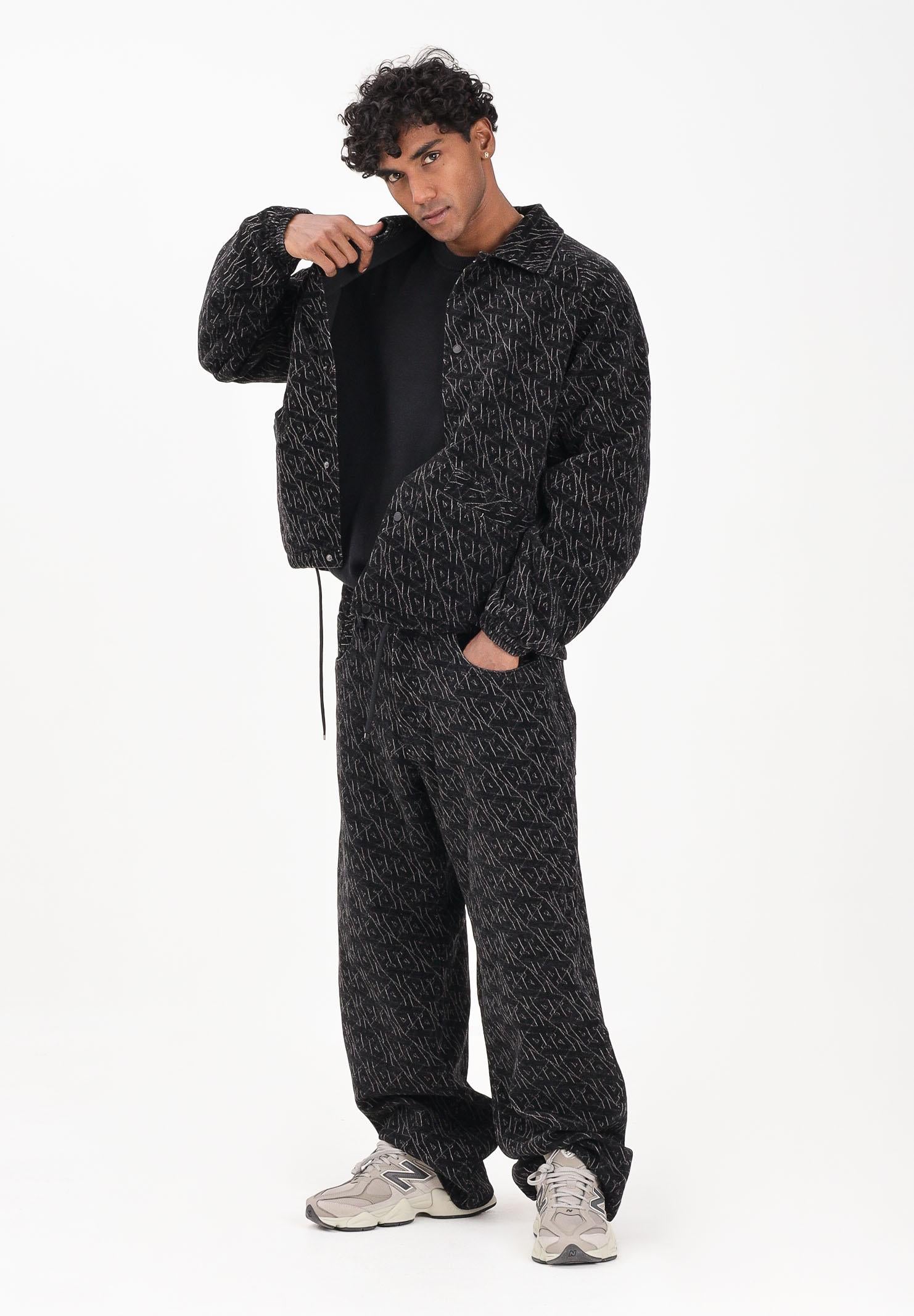 ARMANI EXCHANGE Jeans baggy nero da uomo con logo all-over XM000076AF18821 FC145 ARMANI EXCHANGE 