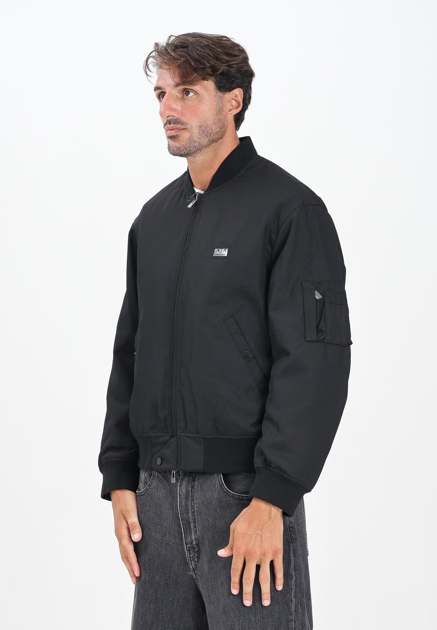 ARMANI EXCHANGE Bomber nero da uomo con logo XM001137AF16672 UC001 ARMANI EXCHANGE 