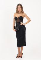 ELISABETTA FRANCHI Gonna midi nera da donna dalla costruzione a bustier GO14862E2 110 ELISABETTA FRANCHI 