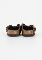 BIRKENSTOCK Ciabatte marroni per uomo e donna modello Boston 860133 . BIRKENSTOCK 