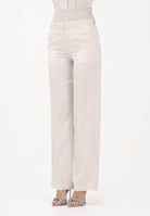 SIMONA CORSELLINI Pantalone elegante avorio da donna con fascione in strass P26CEPA10201 V0359 SIMONA CORSELLINI 