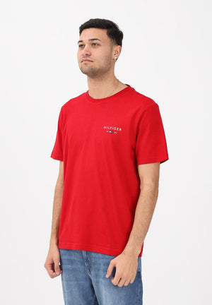 TOMMY HILFIGER T-shirt a manica corta rossa da uomo con logo MW0MW41456 XLD TOMMY HILFIGER 