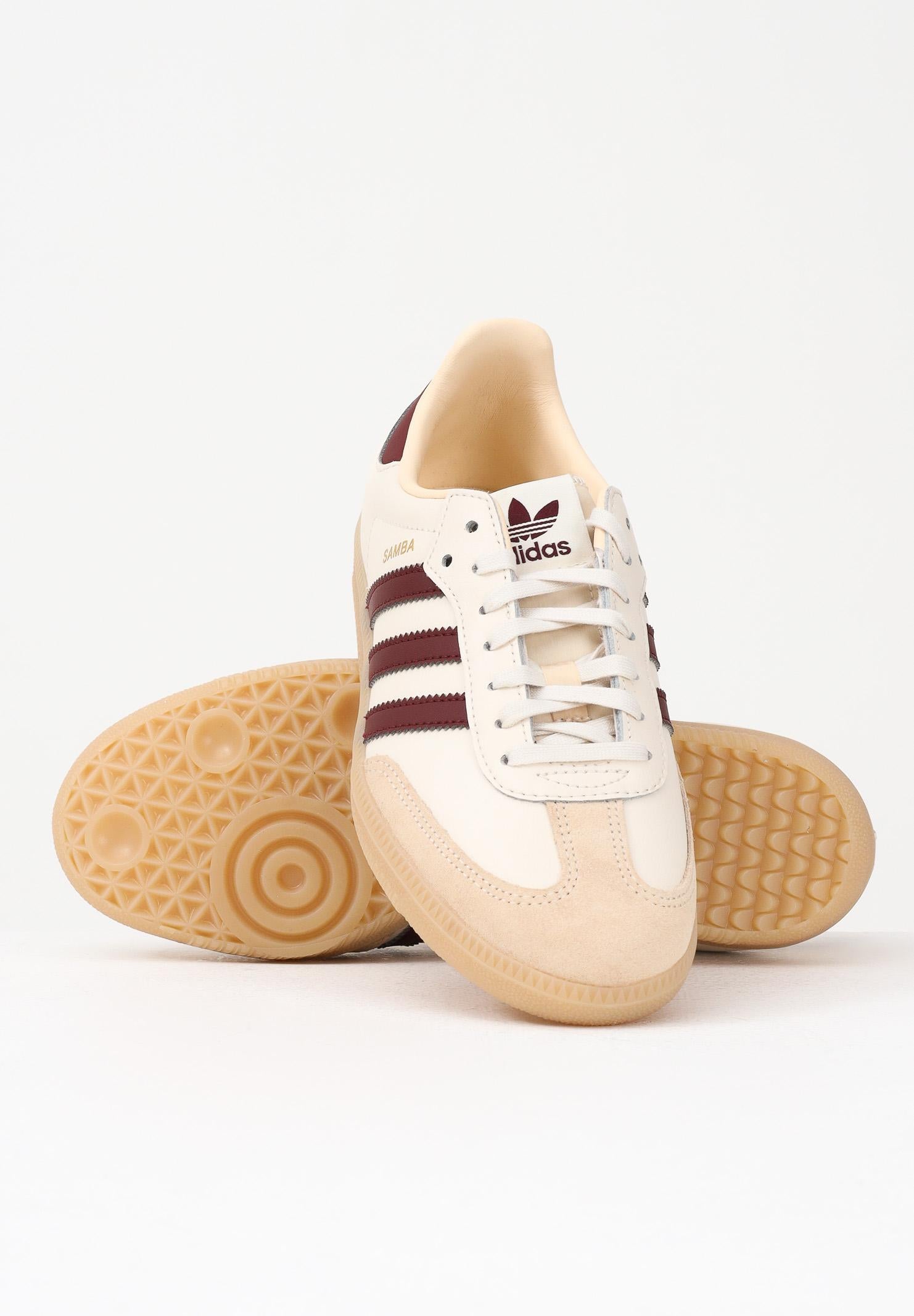 ADIDAS ORIGINALS Sneakers Samba OG burro e bordeaux per uomo e donna JQ8554 . ADIDAS ORIGINALS 