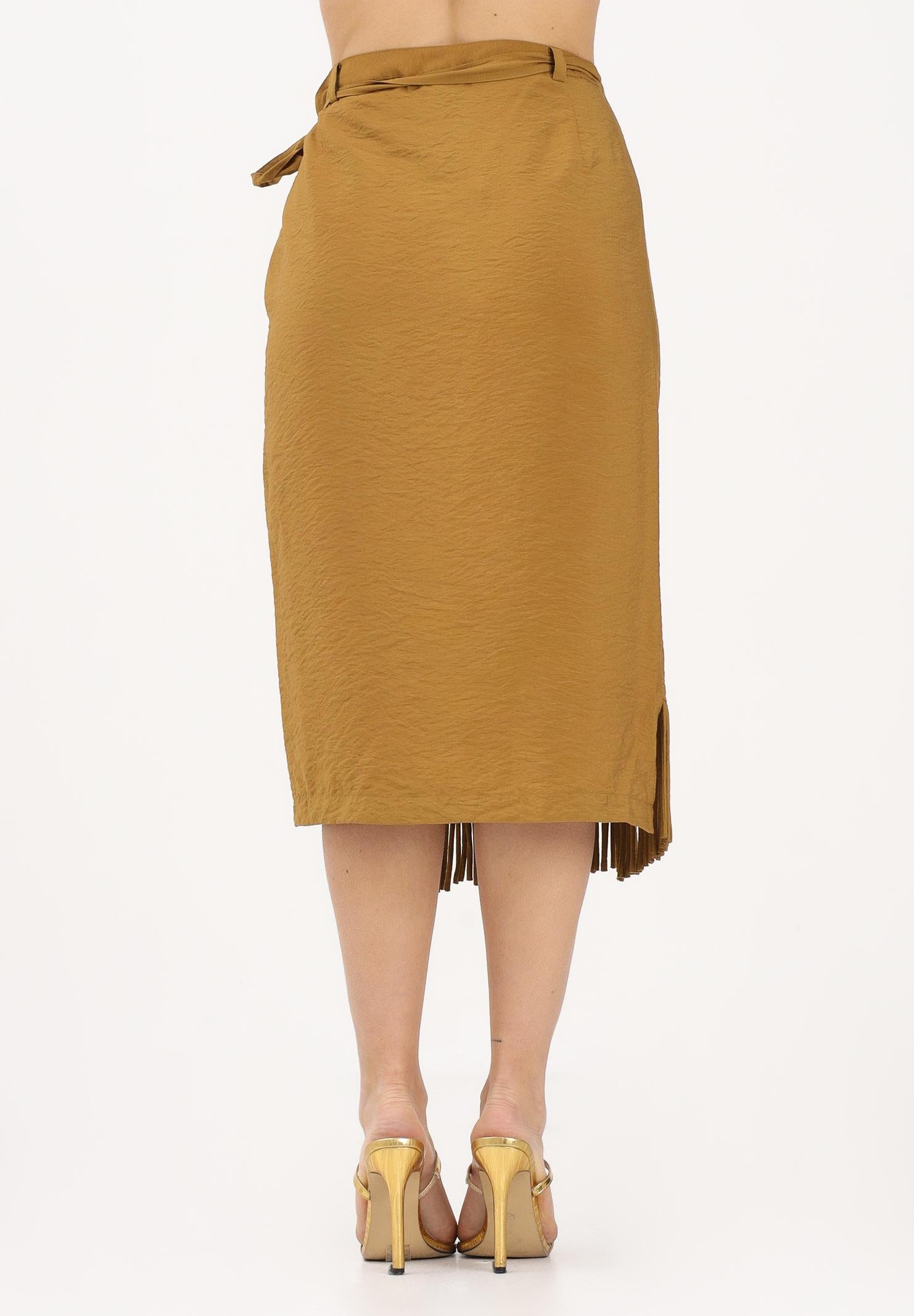 PINKO Gonna midi kiwi da donna con frange 106887A3AY L25 PINKO 