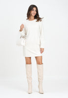 ARMANI EXCHANGE Abito corto panna da donna con ricamo logo XW000661AF16142 U1003 ARMANI EXCHANGE 