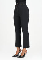 ELISABETTA FRANCHI Pantalone elegante nero da donna in doppio crêpe<BR/> PA10856E2 110 ELISABETTA FRANCHI 