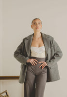 SANTAS Cappotto corto LUMIÈRE grigio da donna PV2620 GR SANTAS 