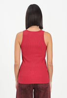 GCDS Canotta bordeaux da donna con logo B2EW2801JA2 49 GCDS 