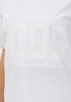 GCDS T-shirt a manica corta bianca per donna, ragazzi e bambini con logo Z0UJQC597J105 100A GCDS 