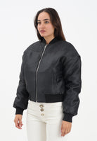 MARCELO BURLON COUNTY OF MILAN Bomber nero da donna con ricamo ali 25ICM30004 NE MARCELO BURLON COUNTY OF MILAN 