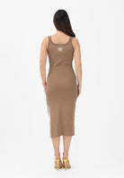 ELISABETTA FRANCHI Abito midi in maglia argilla da donna con bande a contrasto AM03S61E2 727 ELISABETTA FRANCHI 