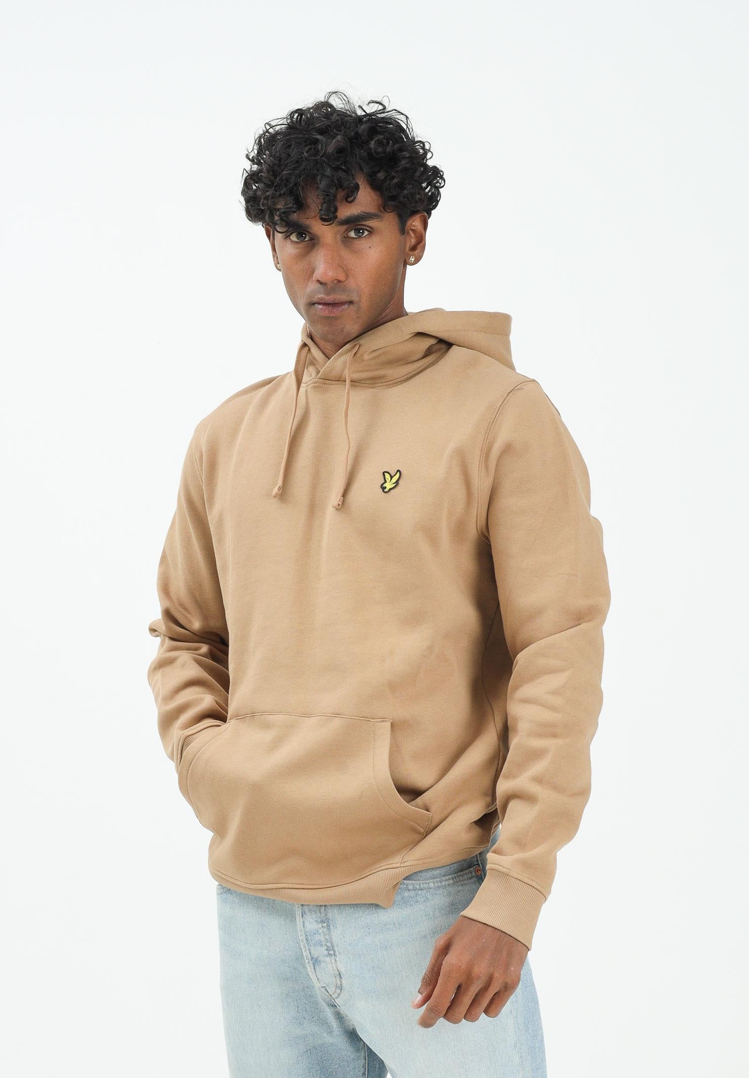 LYLE & SCOTT Felpa con cappuccio beige da uomo ML1139V X851 LYLE & SCOTT 