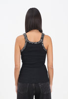 PINKO Canotta nera da donna con ricami gioiello 104109A2TM Z99 PINKO 