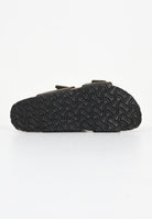 BIRKENSTOCK Ciabatte Sydney Cushion Buckle verde da donna 1030888 . BIRKENSTOCK 
