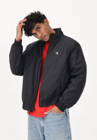 CALVIN KLEIN JEANS Giacca a vento Harrington nera da uomo LV04RE515GUB1 . CALVIN KLEIN JEANS 