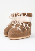 MOON BOOT Stivali da neve ICON LOW in teddy marroni da donna 80D1409700 M047 MOON BOOT 