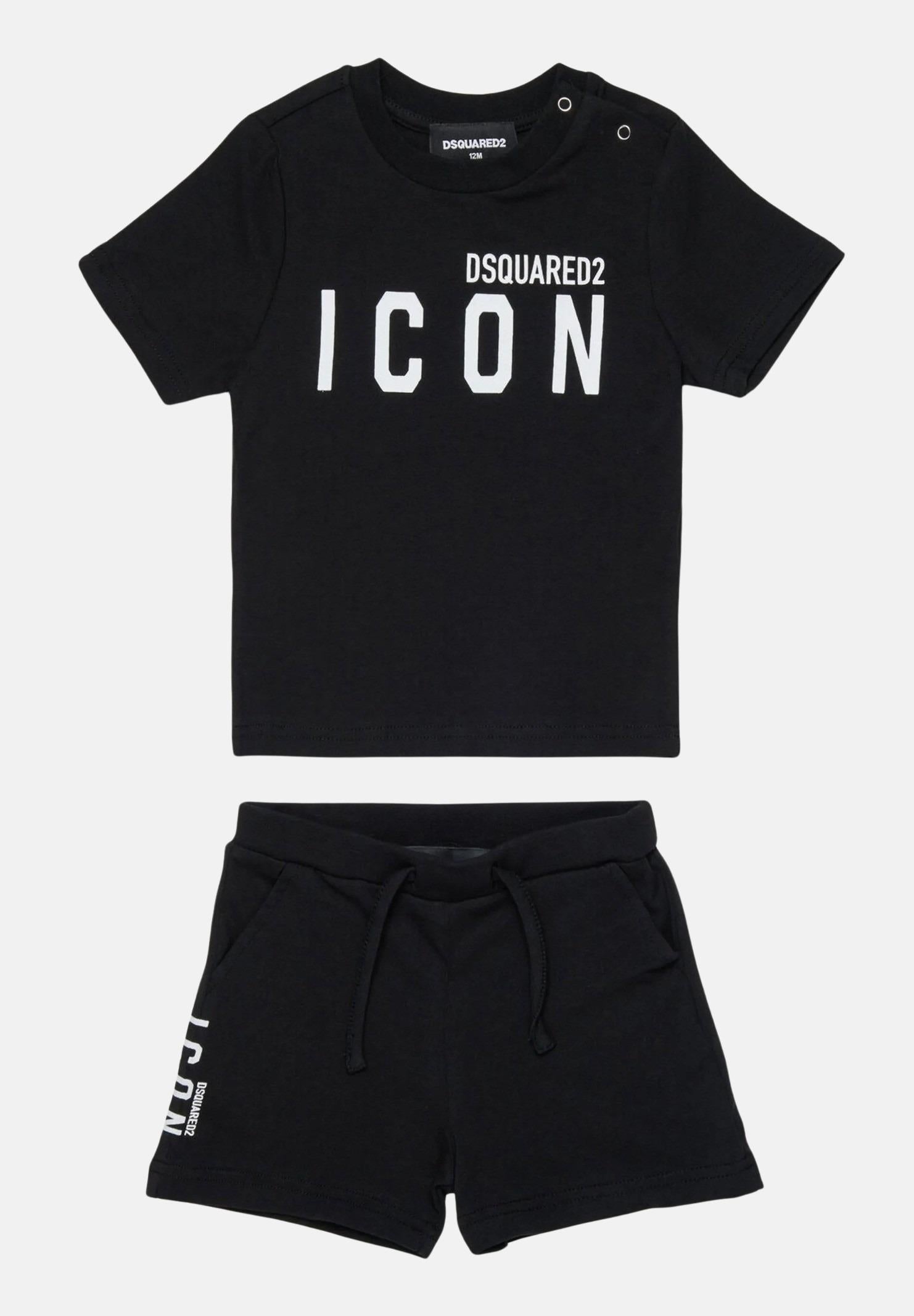 DSQUARED2 Completino nero da neonato DQ2953D008J DQ900 DSQUARED2 