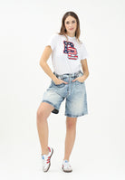 DSQUARED2 Bermuda in denim chiaro per donna, ragazzi e bambini DQ2828D0AC2 DQ01 DSQUARED2 