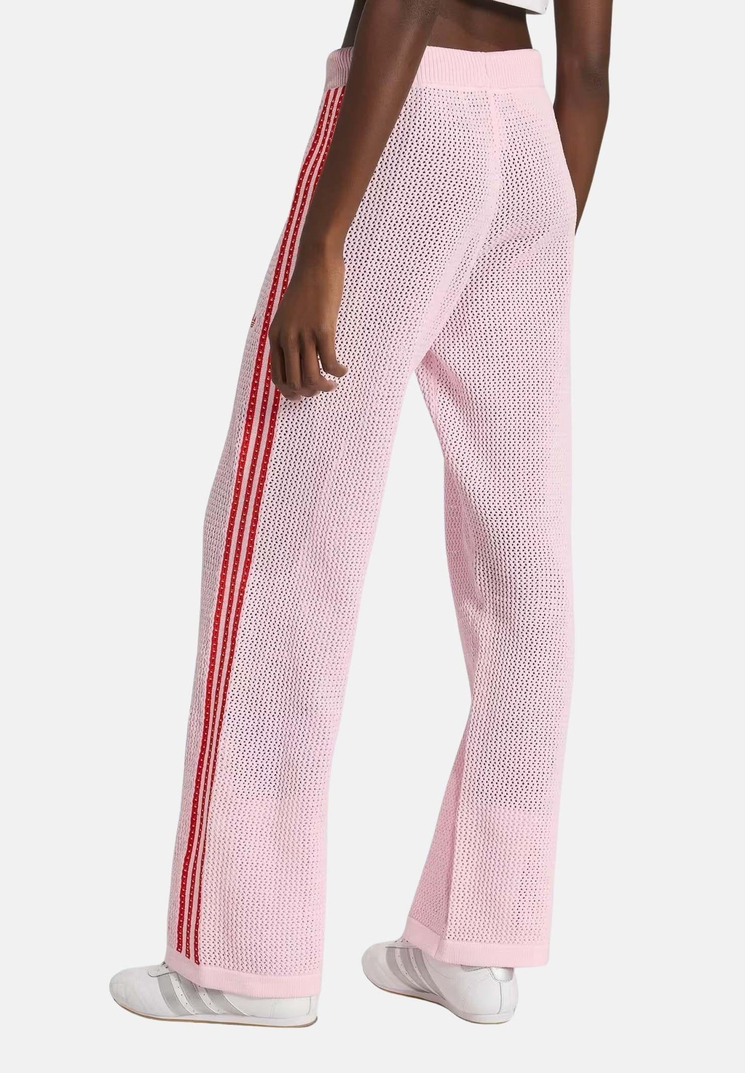 ADIDAS ORIGINALS pantaloni sportivi Firebird Knitted Crochet Track Pants clpink/red rosa donna. KQ6659 . ADIDAS ORIGINALS 