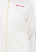 PALM ANGELS Felpa con zip bianca per donna, ragazze e bambine con logo PGBD002S26FAB001 002 PALM ANGELS 