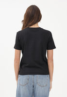 CALVIN KLEIN JEANS T-shirt a manica corta nera da donna con logo LV047E819GUB1 . CALVIN KLEIN JEANS 