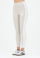 ADIDAS PERFORMANCE Leggings Essentials 3-Stripes beige da donna JE0073  ADIDAS PERFORMANCE 